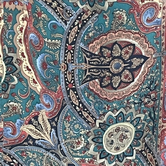 Gorgeous Silk Paisley Floral Scroll Pattern Coldwater Creek Silk Wrap Skirt XL - Picture 4 of 6